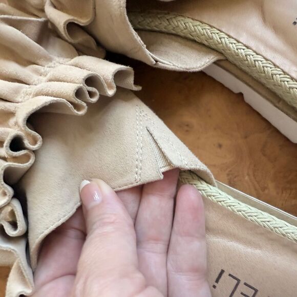 Vaneli Tan Espadrille Ruffle Slides - Picture 5 of 6